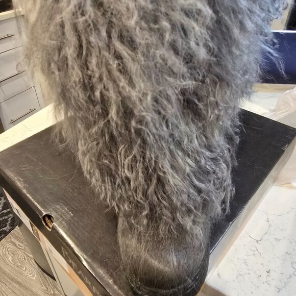 Bear Paw Women's Boots Boetis II Charcoal Grey Lamb Fur Size 5 NEW 1294W 030 - Picture 3 of 14